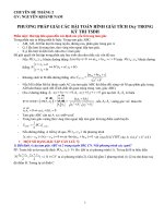 PHƯƠNG PHÁP GIẢI CÁC BÀI TOÁN HÌNH GIẢI TÍCH Oxy TRONGKỲ THI TSĐH