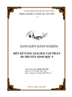 RÈN KĨ NĂNG GIẢI BÀI TẬP PHẦNDI TRUYỀN SINH HỌC 9