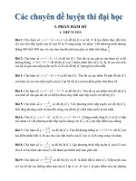 các chuyên đề luyện thi đại học môn toán