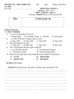 ĐỀ KT LS-ĐL LỚP 4 NH 2010-2011 (CHUẨN)