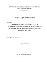 KHÓA LUẬN TỐT NGHIỆP ĐÁNH GIÁ SỰ PHÁT TRIỂN THỂ LỰC CỦA NỮ SINH VIÊN TRƯỜNG ĐẠI HỌC SƯ PHẠM KỸ THUẬT THÀNH PHỐ HỒ CHÍ MINH SAU 1 HỌC KỲ HỌC TẬP NĂM HỌC 2014 - 2015