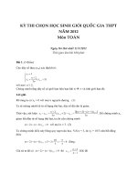 Đề thi học sinh giỏi toán quốc gia năm 2012 phần 1