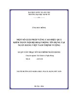 Một số giải pháp nâng cao hiệu quả kiểm toán nội bộ hoạt động tín dụng tại ngân hàng Việt Nam Thịnh Vượng