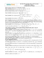 Đề thi thử đại học môn toán đợt 2 tháng 6 năm 2014 khối A
