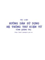 TÀI LIỆUHƯỚNG DẪN SỬ DỤNGHƯỚNG DẪN SỬ DỤN GHỆ THỐNG THƯ ĐIỆN TỬHỆ THỐNG THƯ ĐIỆN TỬTỈNH QUẢNG TRỊTỈNH QUẢNG TR
