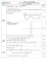 Đáp án đề thi thử đại học môn toán đợt 1 tháng 6 năm 2014