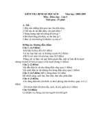 Đê kiểm tra cuối học kì 2 môn khoa học