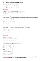 bài tập số phức giải chi tiết