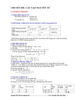 CHUYÊN ĐỀ CẤU TẠO NGUYÊN TỬ