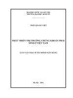 Phát triển thị trường chứng khoán phái sinh ở Việt Nam