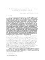 NGHIÊN CỨU ĐÁNH GIÁ THỰC TRẠNG SẢN XUẤT VÀ ĐA DẠNG NGUỒNGEN BƯỞI Ở XÃ CÁT QUẾ, HOÀI ĐỨC, TP. HÀ NỘI