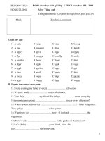 Đề thi chọn học sinh giỏi lớp 6