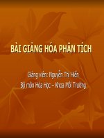 Bàigiangrg Phân tích khối lượng trong hóa phân tích