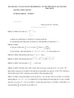 Đề Toán  cho kỳ thi Quốc Gia 2015 có đáp án chi tiết