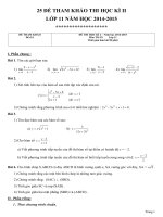 25 ĐỀ THAM KHẢO THI HỌC KÌ 2 LỚP 11