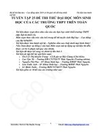 Tuyển tập 25 đề thi thử đại học hay môn sinh có lời giải chi tiết