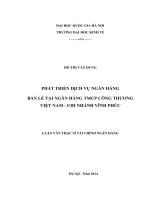 Phát triển dịch vụ ngân hàng bán lẻ tại ngân hàng TMCP Công Thương Việt Nam – Chi nhánh Vĩnh Phúc