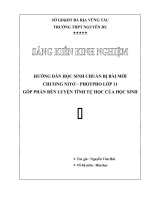 HƯỚNG DẪN HỌC SINH CHUẨN BỊ BÀI MỚI CHƯƠNG NITƠ – PHOTPHO LỚP 11 GÓP PHẦN RÈN LUYỆN TÍNH TỰ HỌC CỦA HỌC SINH