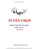 TUYỂN CHỌN 100 ĐỀ THI THỬ ĐẠI HỌC MÔN TOÁN tập 6