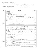 Đáp án đề thi thử đại học môn toán lần 2 khối A ,A1,B, năm 2013,2014 trường THPT Hàn Thuyên