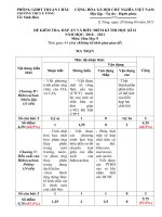 Đề kiểm tra học ki II Môn hóa 9 năm 2010 - 2011 đầy đủ