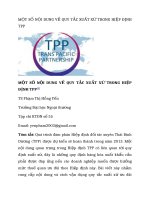 tạp chí kinh tế đối ngoại đề tài MỘT SỐ NỘI DUNG VỀ QUY TẮC XUẤT XỨ TRONG HIỆP ĐỊNH TPP
