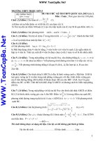 20 đề thi thử TNTHPT môn toán năm 2015 rất hay có đáp án