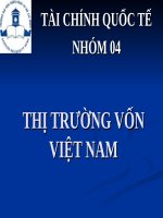 BÁO CÁO MÔN TÀI CHÍNH QUỐC TẾ THỊ TRƯỜNG VỐN VIỆT NAM