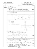Đáp án đề thi thử đại học môn toán lần 1 năm 2013 trường THPT Lý Thái Tổ