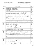 Đáp án đề thi thử đại học môn toán lớp 11 đợt 1 khối A,A1,B,D trường THPT Quế Võ 1 năm 2013,2014