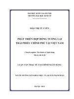 Phát triển hợp đồng tương lai trái phiếu chính phủ tại Việt Nam