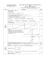 Đáp án đề thi thử đại học môn toán lần 1 khối B,D năm 2013 trường THPT Ngô Gia Tự