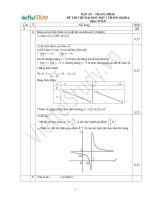 Đáp án đề thi thử đại học môn toán đợt 1 tháng 4 năm 2014