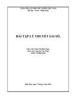 BÀI TẬP LÝ THUYẾT SAI SỐ