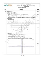 Đáp án đề thi thử đại học môn toán đợt 4 tháng 5 năm 2014