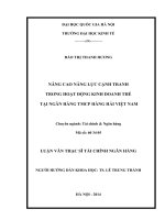 Nâng cao năng lực cạnh tranh trong hoạt động kinh doanh thẻ Ngân hàng TMCP Hàng Hải Việt Nam