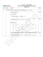 Đáp án đề thi thử đại học môn toán đợt 2 tháng 4 năm 2014