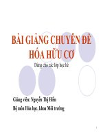 Bài giảng chuyên đề hóa hữu cơ - chuyên đề ANDEHIT-XETON-AXIT-AMIN