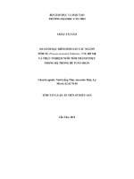 tóm tắt luận án so sánh đặc điểm sinh sản các nguồn tôm sú bố mẹ và thực nghiệm nuôi tôm thành thục trong hệ thống bể tuần hoàn