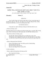 Chuyên đề  kiểm tra đánh giá kết quả học tập của học sinh