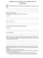 Đề thi HSG Vật Lý 8 năm học 2010-2011