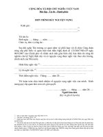 Đơn xin nghỉ theo nghị định 132 CP