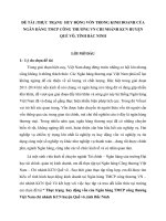 Thực trạng huy động vốn của Ngân hàng TMCP công thương Việt Nam chi nhánh KCN huyện Quế võ, tỉnh Bắc Ninh
