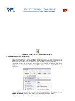 NHỮNG KỸ THUẬT CẦN BIẾT KHI SỬ DỤNG MS EXCEL