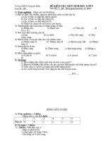 bộ đề kiểm tra sinh học lớp 8