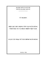 Hiệu quả huy động vốn tại Ngân hàng TMCP Đầu tư và Phát triển Việt Nam