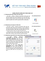 NHỮNG VẤN ĐỀ THƯỜNG GẶP TRONG MẠNG LAN