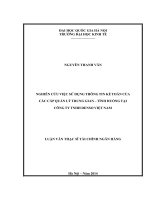 Nghiên cứu việc sử dụng thông tin kế toán của các cấp quản lý trung gian - tình huống tại Công ty TNHH DENSO Việt Nam
