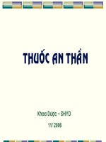 THUỐC AN THẦN, ĐẠI HỌC Y TP HCM