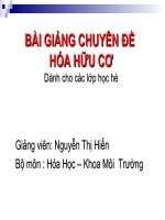 Bài giảng chuyên đề hóa hữu cơ - chuyên đề hợ chất thiên nhiên